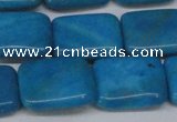 CLR443 15.5 inches 13*18mm rectangle dyed larimar gemstone beads