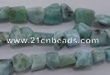 CLR47 15.5 inches 5*7mm – 10*12mm nuggets natural larimar beads