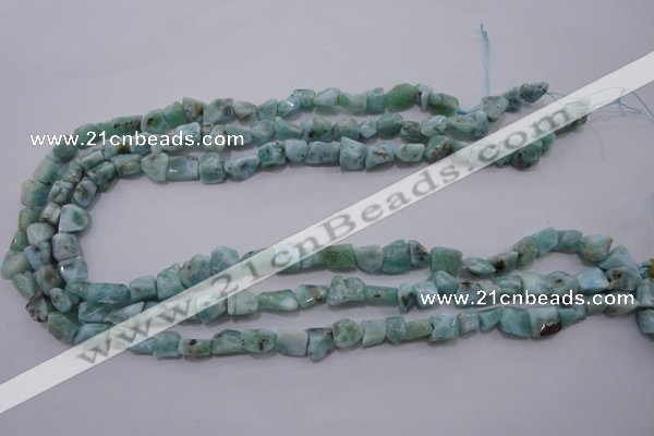 CLR47 15.5 inches 5*7mm – 10*12mm nuggets natural larimar beads