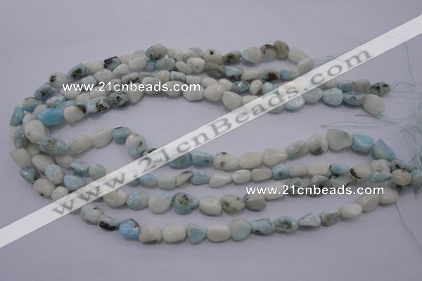 CLR50 15.5 inches 5*7mm – 10*12mm nuggets natural larimar beads