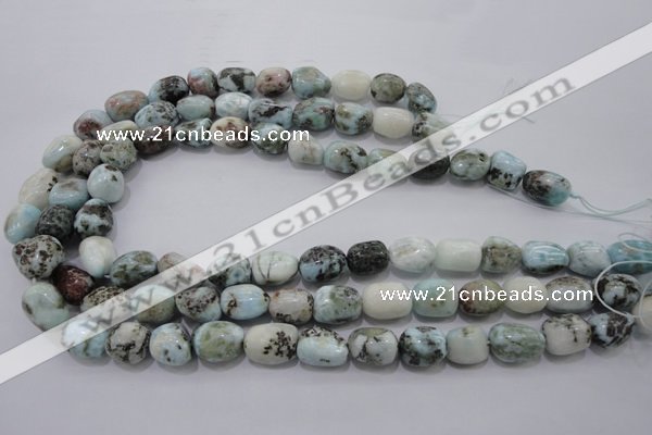 CLR52 15.5 inches 10*12mm – 12*16mm nuggets natural larimar beads