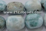 CLR53 15.5 inches 15*20mm – 18*22mm nuggets natural larimar beads