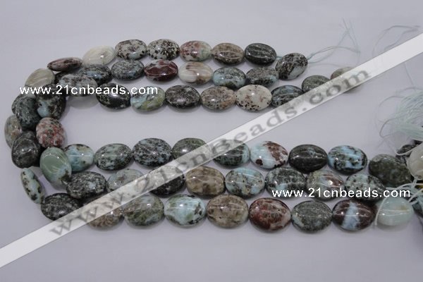 CLR56 15.5 inches 15*20mm oval natural larimar gemstone beads