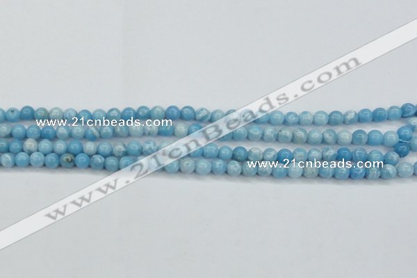 CLR600 15.5 inches 4mm round imitation larimar beads wholesale