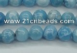 CLR601 15.5 inches 6mm round imitation larimar beads wholesale