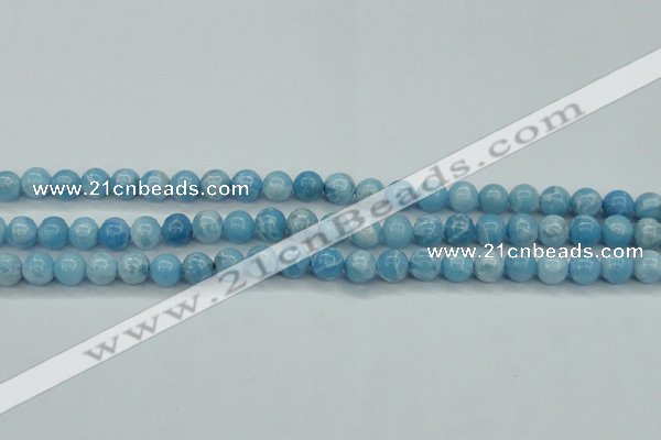 CLR601 15.5 inches 6mm round imitation larimar beads wholesale