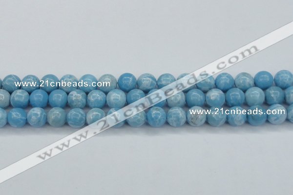 CLR604 15.5 inches 12mm round imitation larimar beads wholesale