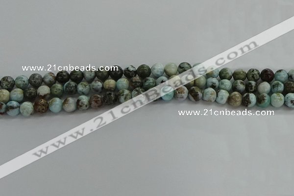 CLR61 15.5 inches 6mm round natural larimar gemstone beads