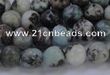 CLR62 15.5 inches 8mm round natural larimar gemstone beads