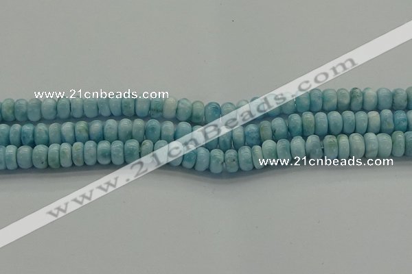 CLR79 15.5 inches 4*7mm rondelle natural larimar gemstone beads