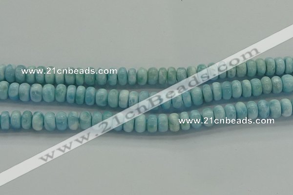 CLR80 15.5 inches 5*8mm rondelle natural larimar gemstone beads