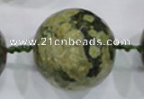 CLS05 15.5 inches 30mm faceted round large peacock gemstone beads