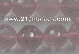 CLS155 15.5 inches 18mm faceted round rose quartz beads