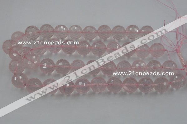 CLS155 15.5 inches 18mm faceted round rose quartz beads