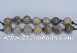 CLS200 7.5 inches 25mm round large chrysanthemum agate beads