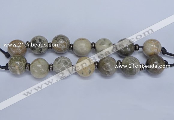 CLS200 7.5 inches 25mm round large chrysanthemum agate beads