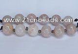 CLS250 7.5 inches 30mm round large pink quartz beads wholesale