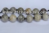 CLS252 7.5 inches 30mm round large chrysanthemum agate beads