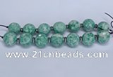 CLS302 7.5 inches 25mm faceted round large Qinghai jade beads