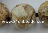 CLS50 15.5 inches 30mm round large picture jasper beads