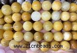 CLS621 15 inches 16mm round yellow jade beads wholesale