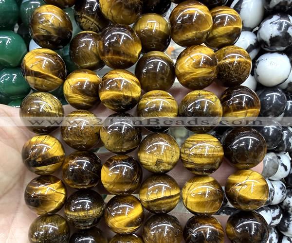 CLS648 15 inches 16mm round yellow tiger eye gemstone beads
