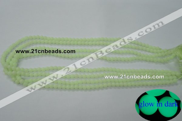 CLU01 15.5 inches 4mm round luminous stone beads wholesale