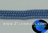CLU101 15.5 inches 6mm round blue luminous stone beads