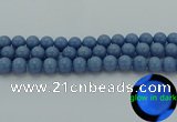 CLU104 15.5 inches 12mm round blue luminous stone beads