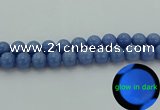 CLU105 15.5 inches 14mm round blue luminous stone beads