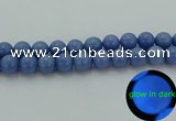 CLU106 15.5 inches 16mm round blue luminous stone beads