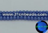 CLU112 15.5 inches 8mm round blue luminous stone beads