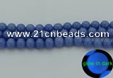 CLU114 15.5 inches 12mm round blue luminous stone beads