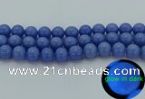 CLU115 15.5 inches 14mm round blue luminous stone beads