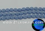 CLU132 15.5 inches 12mm flat round blue luminous stone beads