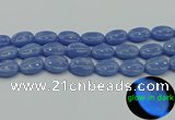 CLU184 15.5 inches 15*20mm oval blue luminous stone beads