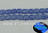 CLU195 15.5 inches 18*18mm square blue luminous stone beads