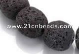 CLV01 14 inches 14*15mm roundel natural lava beads wholesale