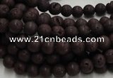 CLV200 15.5 inches 6mm round coffee natural lava beads wholesale