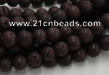 CLV201 15.5 inches 8mm round coffee natural lava beads wholesale