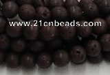 CLV202 15.5 inches 10mm round coffee natural lava beads wholesale