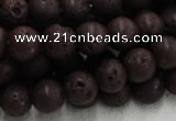 CLV204 15.5 inches 14mm round coffee natural lava beads wholesale