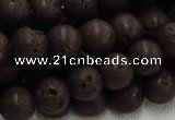 CLV205 15.5 inches 16mm round coffee natural lava beads wholesale