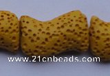 CLV21 16 inches 13*21mm marquise yellow natural lava beads wholesale