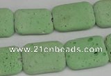 CLV303 15.5 inches 15*20mm rectangle lava beads wholesale