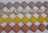 CLV309 15.5 inches 25*25mm diamond lava beads wholesale