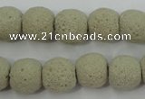 CLV354 15.5 inches 13mm ball dyed lava beads wholesale