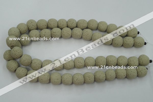 CLV356 15.5 inches 16mm ball dyed lava beads wholesale