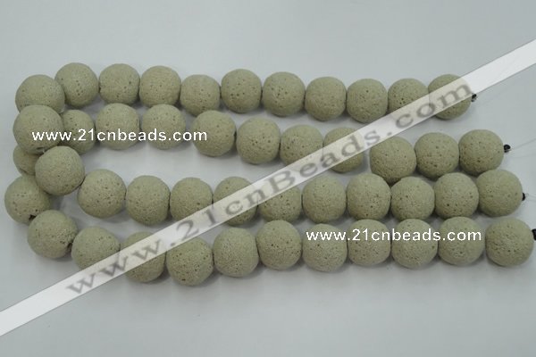 CLV357 15.5 inches 18mm ball dyed lava beads wholesale