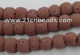 CLV360 15.5 inches 9mm ball dyed lava beads wholesale